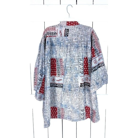Boho tribal print cotton tie dye pullover shirt - Picture 4 of 6